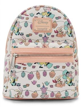 Loungefly Disney Alice in Wonderland Pastel Lantern Mini Backpack - Peach Trim